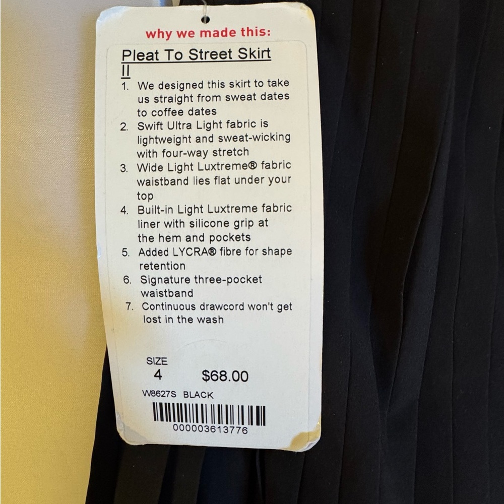 Lululemon Pleat to Street II Skirt in Black - Picture 7 of 9